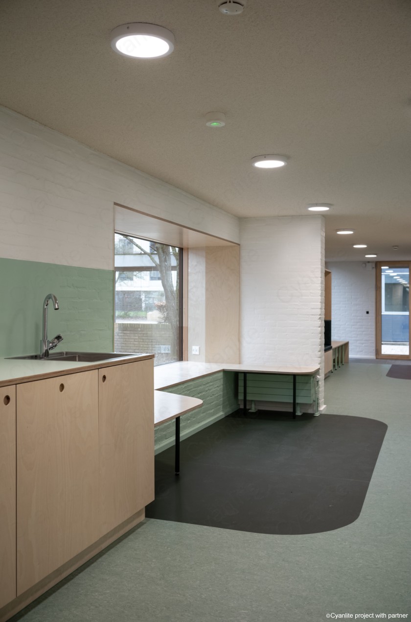 Cyanlite slim downlight projects in school